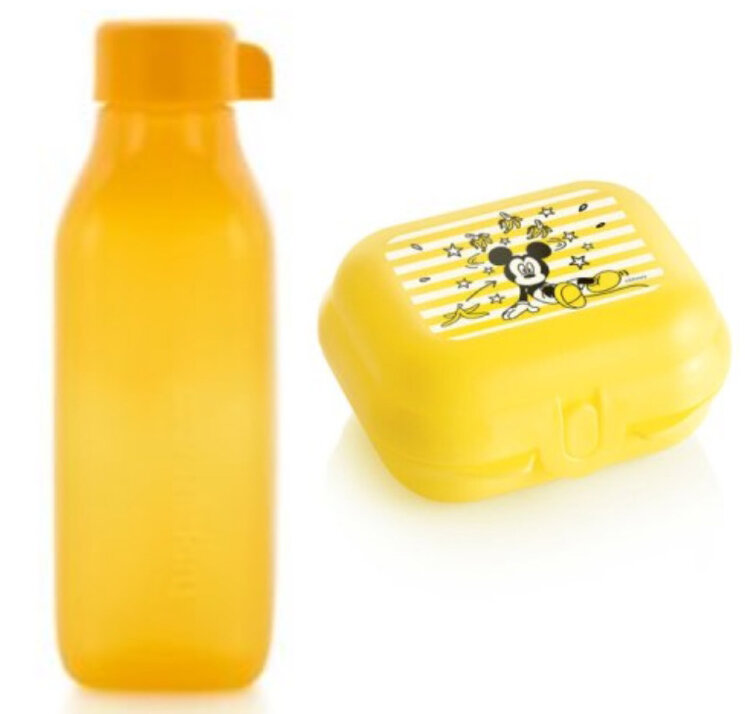 Набор в желтом цвете: Ланч-бокс и эко-бутылка 500 мл Tupperware
