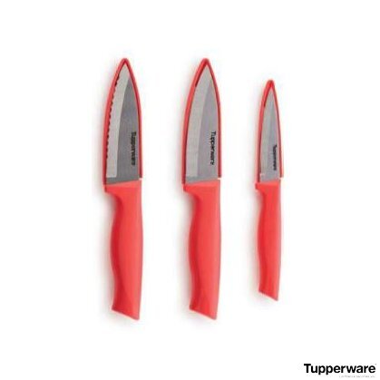 Набор ножей Гурман в коралловом цвете, 3 штуки Tupperware